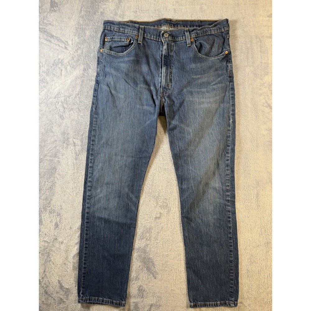 Levis 502 Regular Taper Jeans Mens 38x32 Blue Denim Modern Fit #3143